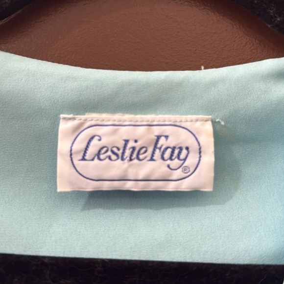 Vintage Leslie Fay Blue Midi Dress - Picture 6 of 8